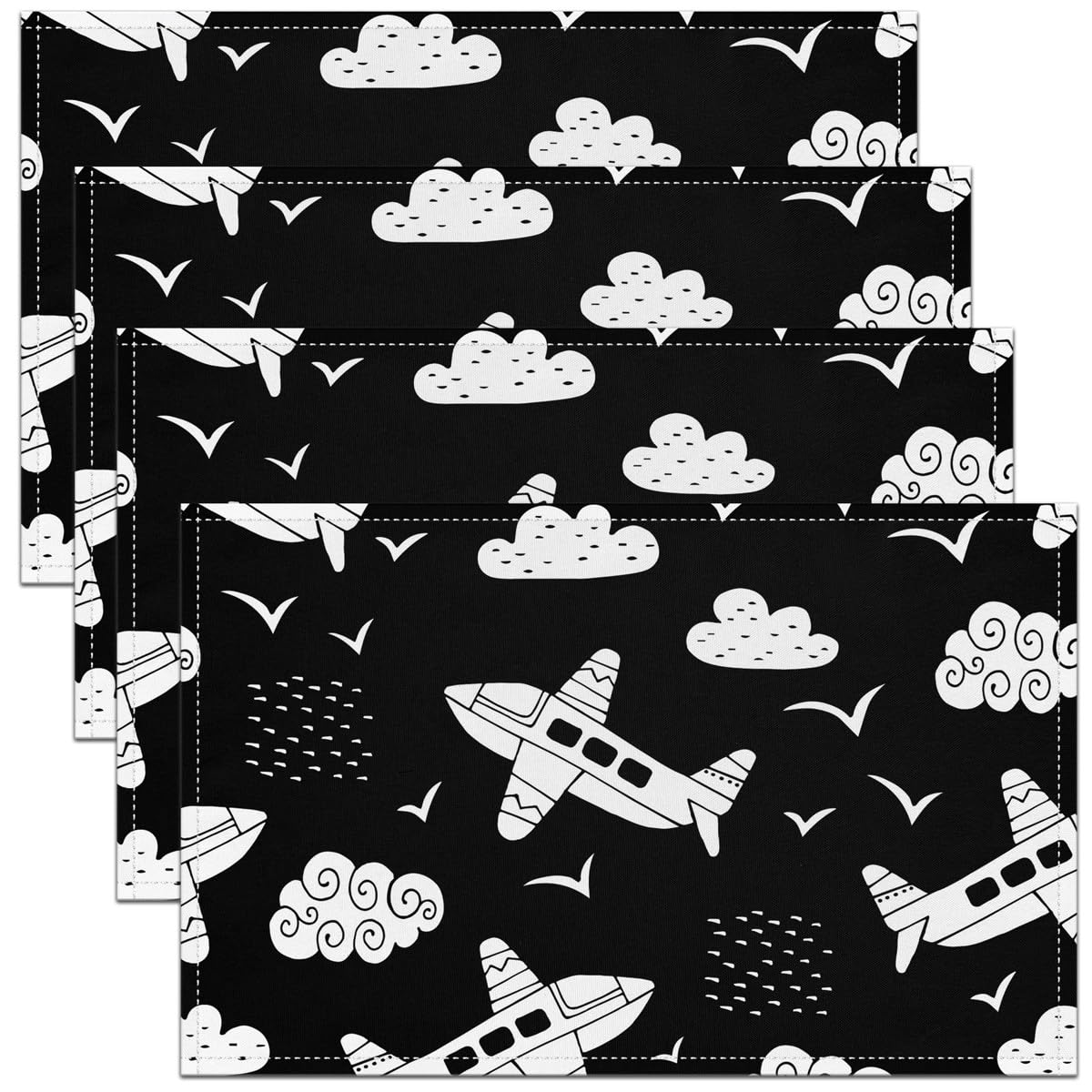 Aviation Placemats, 12"x18" - Set of 4