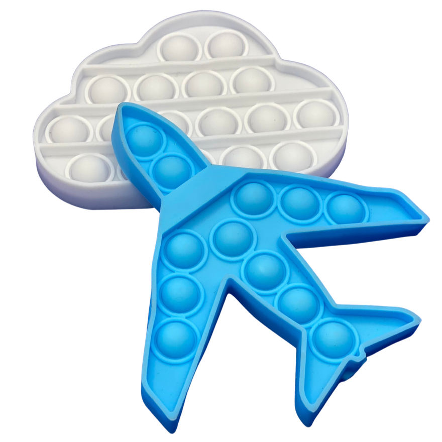 Silicone Sky Poppers - Airplane and Cloud (Set of 2)