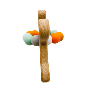Wooden Airplane & Silicone Bead Teether