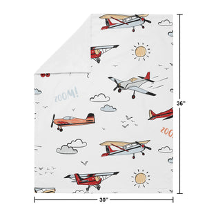 Single-Engine Adventures Cozy Baby Blanket